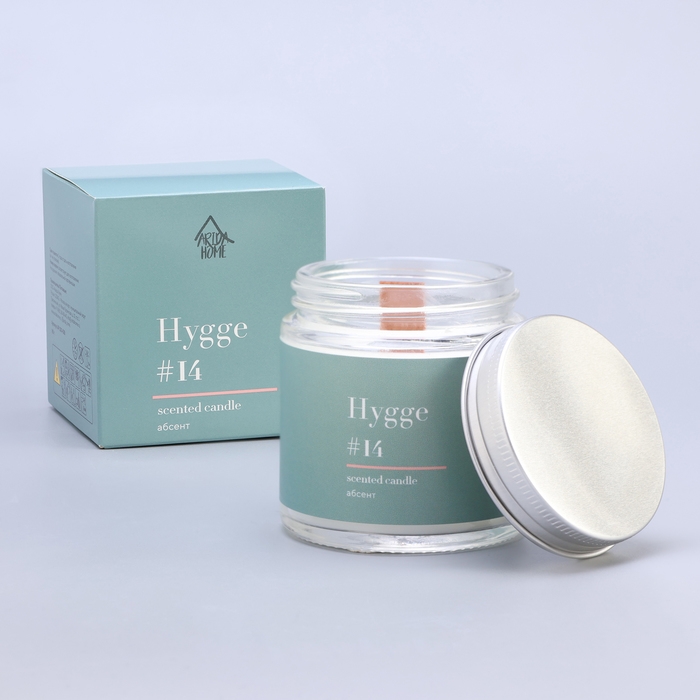 Свеча ароматическая Свеча ароматическая "Hygge" #14 Абсент, соевый воск, в банке, 90 г