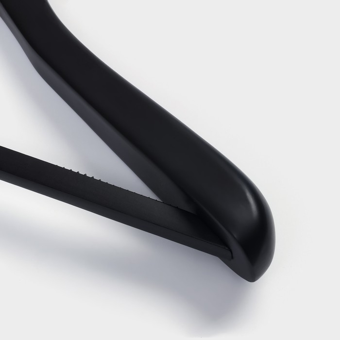 Плечики - вешалка LaDо́m Black Lotus, 45&times;4,5&times;29 см, деревянная, длинный крюк, широкие плечики