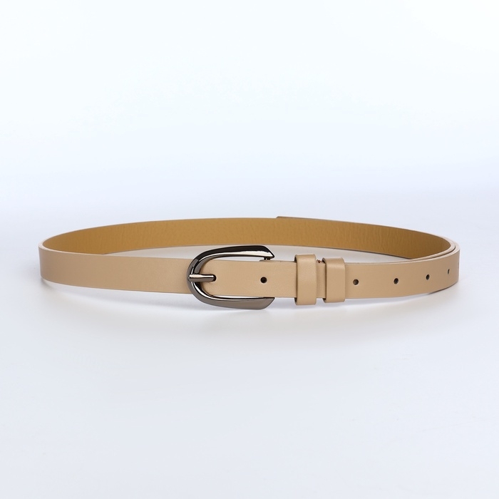 Ремень женский, ширина 1,6 см, пряжка металл, цвет бежевый Ремень женский, ширина 1,6 см, пряжка металл, цвет бежевый