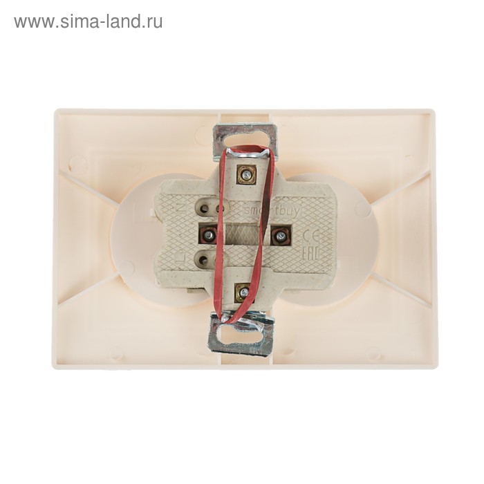 Розетка Smartbuy Розетка Smartbuy "Венера", 10 А, двухместная, скрытая, без з/к, керамика, белая