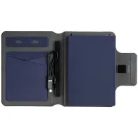 Органайзер с блокнотом и аккумулятором Oiro, синий Органайзер с блокнотом и аккумулятором Oiro, синий