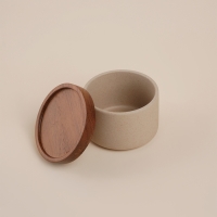 Банка для хранения сыпучих продуктов SL Home &laquo;Стун форест&raquo;, 220 мл, 8,7&times;5,7 см, керамическая, цвет белый