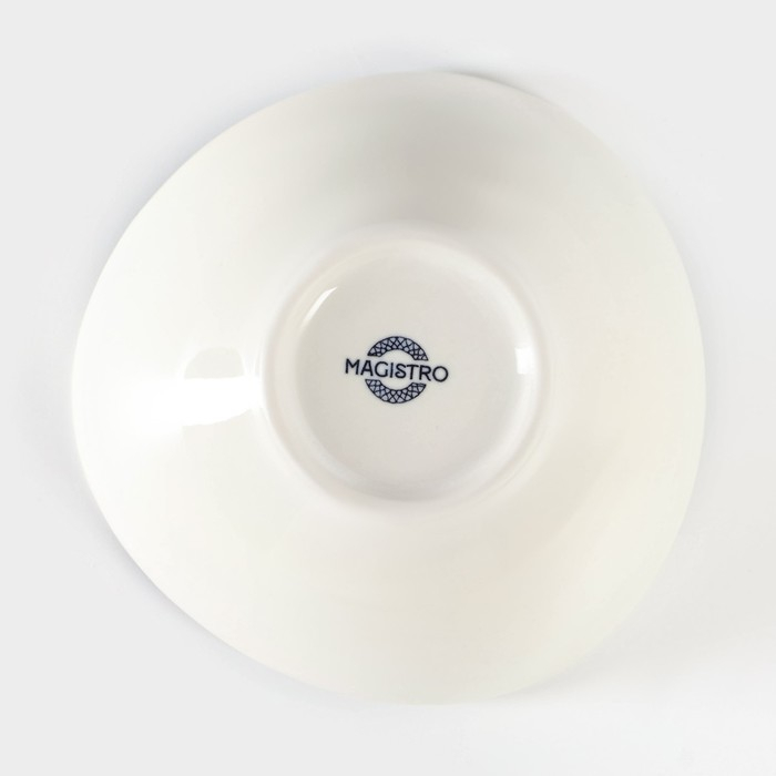 Салатник фарфоровый Magistro Ocean, 300 мл, d=12 см, цвет синий