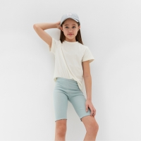 Комплект для девочки (футболка и велосипедки) MINAKU, цвет голубой, рост 104 см Комплект для девочки (футболка и велосипедки) MINAKU, цвет голубой, рост 104 см