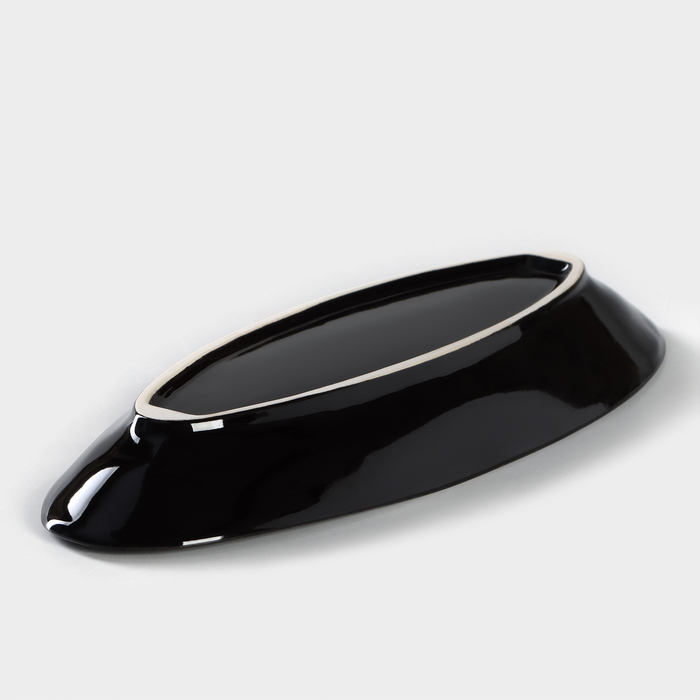 Блюдо для рыбы фарфоровое Verde notte, 11,5&times;28 см