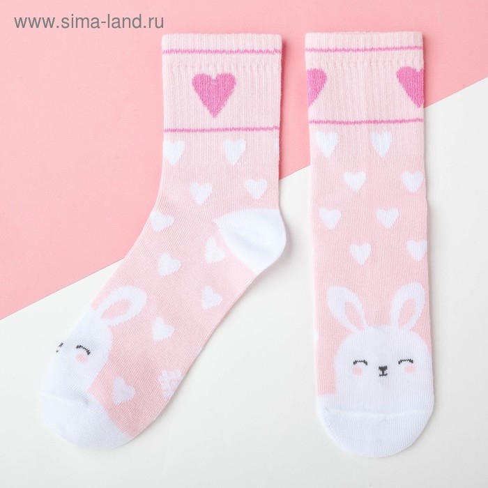 Носки детские KAFTAN «Зайка», размер 16-18, цвет розовый Носки детские KAFTAN «Зайка», размер 16-18, цвет розовый