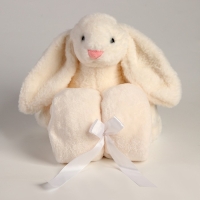 Мягкая игрушка с пледом «Зайка», цвет белый Мягкая игрушка с пледом «Зайка», цвет белый