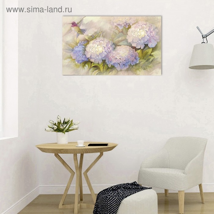 Картина на холсте "Цветы гортензии" 60*100 см