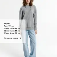 Худи унисекс Westray, серый меланж, размер M