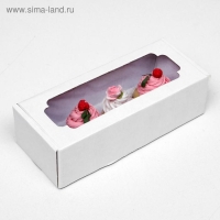 Коробка самосборная, с окном, белая, 32 х 13 х 9 см
