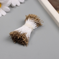 Тычинки для искусственных цветов глянец "Рисинки" золото набор 360 шт длина 6 см