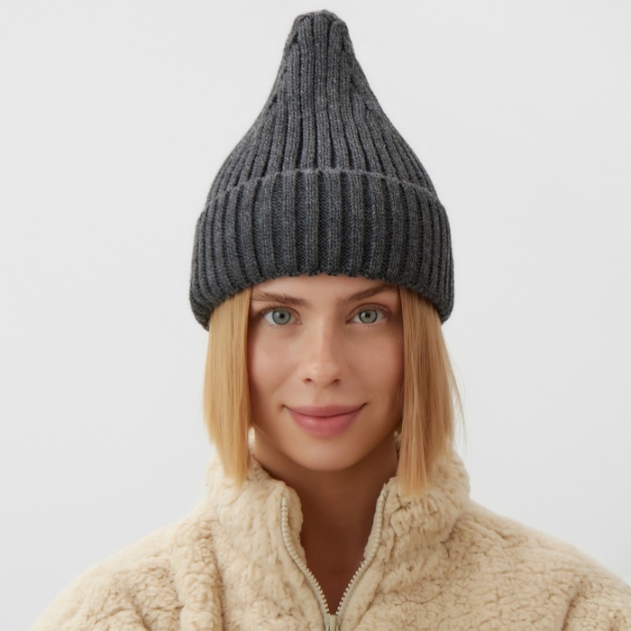 Шапка женская MINAKU, цвет серый, 56-58 р-р