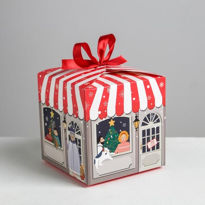 Коробка подарочная новогодняя складная &laquo;Волшебного нового года&raquo;, 12 х 12 х 12 см, Новый год