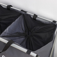 Корзина для белья Доляна Color, складная, двойная, 61×36×57 см, цвет серый Корзина для белья Доляна Color, складная, двойная, 61×36×57 см, цвет серый