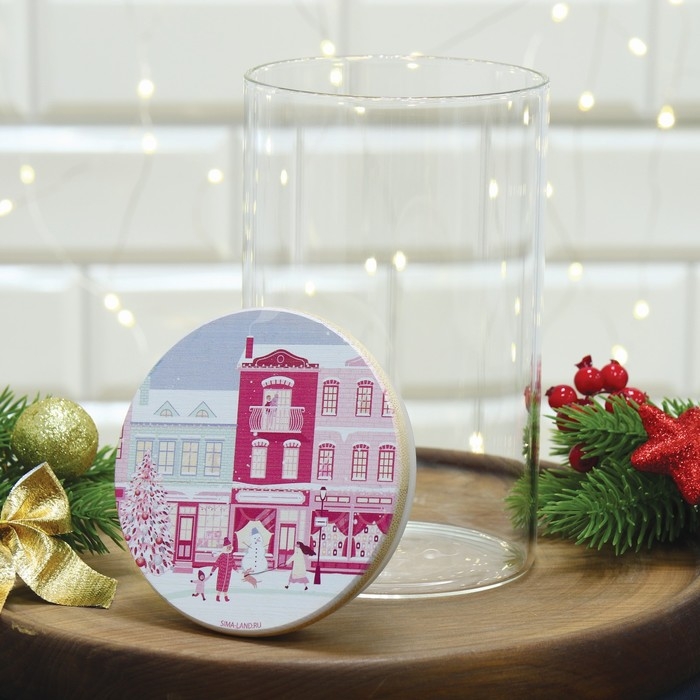 Новый год. Банка для хранения &laquo;Розовая сказка&raquo;, 950 мл