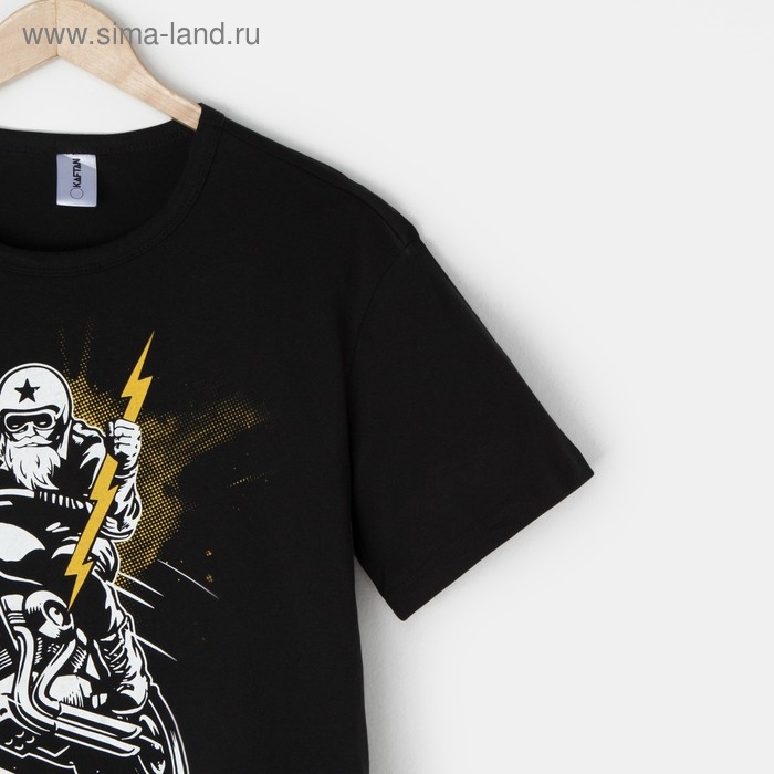 Футболка мужская KAFTAN "Крутой дедушка", чёрный, р. 54