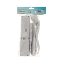 Удлинитель Luazon Lighting, 4 розетки, 3м, 6А,1300 Вт, ПВС 3х0.75 мм2, с з/к, с выкл., Б