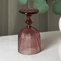 Бокал для вина стеклянный Magistro &laquo;Грани&raquo;, 250 мл, 8&times;14,5 см, цвет сиреневый