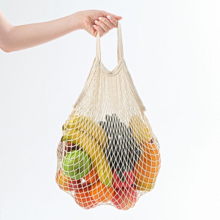 Авоська 37 х 20 см, ручка 12 см, клетка 1.5 см Авоська 37 х 20 см, ручка 12 см, клетка 1.5 см