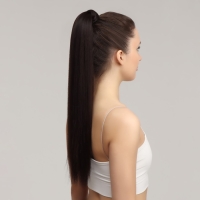 Хвост накладной, прямой волос, на резинке, 60 см, 100 гр, цвет каштановый(#SHT6А) Хвост накладной, прямой волос, на резинке, 60 см, 100 гр, цвет каштановый(#SHT6А)