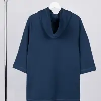 Футболка оверсайз унисекс с капюшоном Neofit, темно-синяя, размер M/L