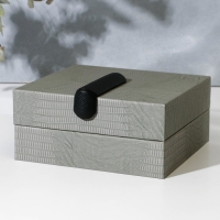 Шкатулка для украшений &laquo;Классика&raquo; экокожа, набор 2 шт.