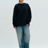 Свитшот оверсайз унисекс Omnifit, черный, размер XS/S