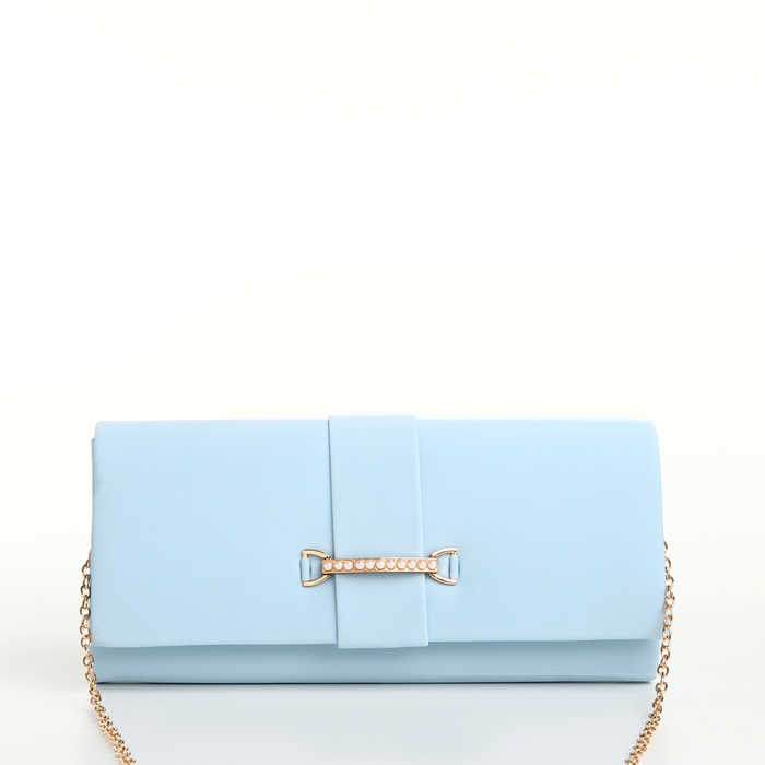 Сумка-клатч на магните, цвет голубой