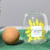 Банка для хранения сыпучих продуктов и круп &laquo;Счастье быть дома. Нежная мимоза&raquo;, 500 мл