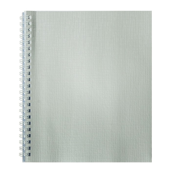 Тетрадь 96 листов в клетку на гребне Тетрадь 96 листов в клетку на гребне "Серебро. METALLIC", бумвинил