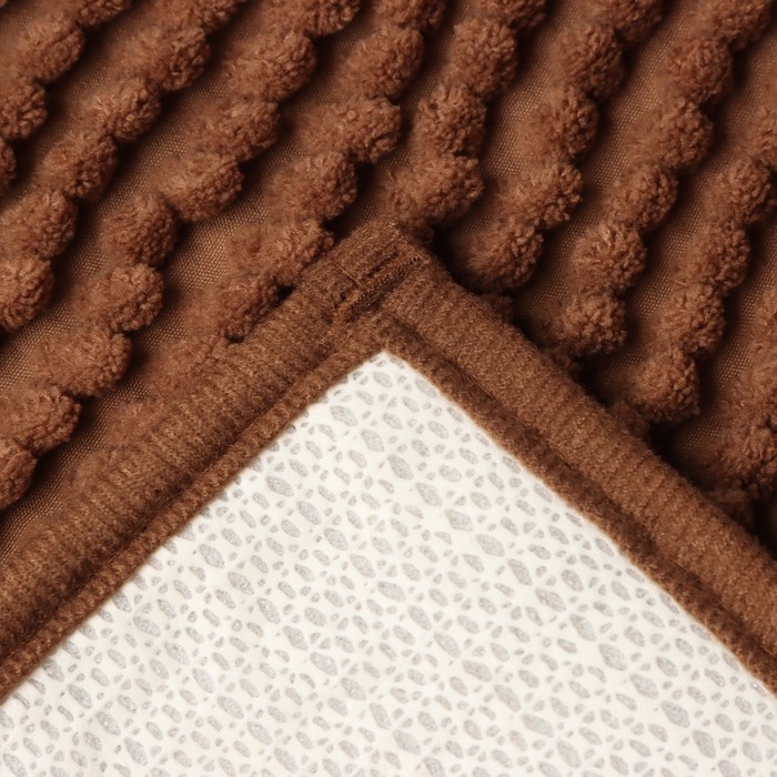 Набор ковриков для ванной Этель Букли цвет кофе 2 шт, 38х58 см, 48х38 см Набор ковриков для ванной Этель Букли цвет кофе 2 шт, 38х58 см, 48х38 см