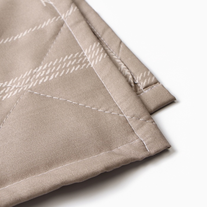 Покрывало LoveLife евро &laquo;Бежевая клетка&raquo;, 200х210&plusmn;5см, микрофайбер, 100% п/э