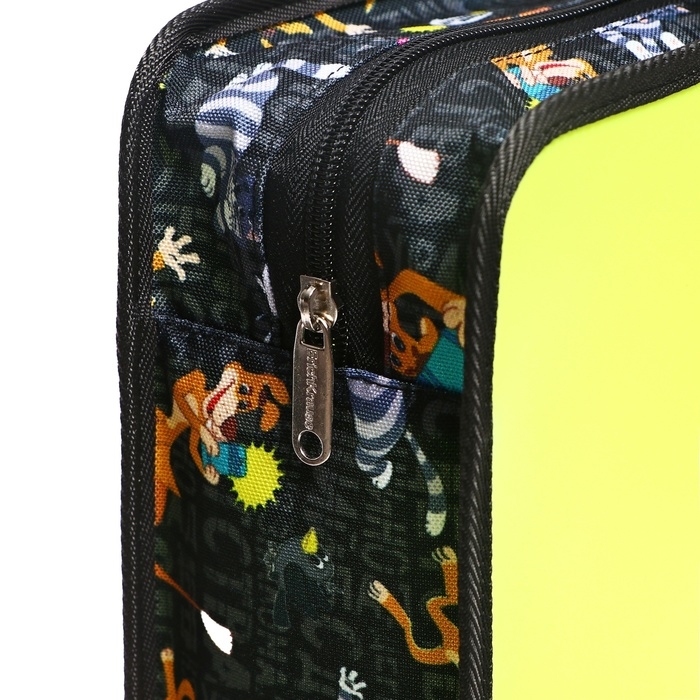 Папка с ручками А4+, 332 х 268 х 90 мм, ErichKrause "Простоквашино", 600 мкм, молния сверху, желтая