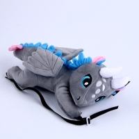 Мягкая игрушка-конфетница &laquo;Дракон большой&raquo;, серый, 20 &times; 18 см