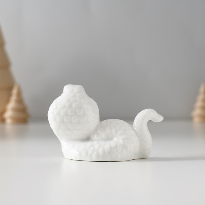 Сувенир керамика Сувенир керамика "Белая кобра" с золотом 4,3х6,4х4,8 см