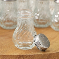 Набор стеклянных солонок Доляна &laquo;Изгиб граней&raquo;, 24 предмета: 60 мл, 5&times;7,5 см