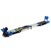 Парковка 2 в 1 Truck, 6 машинок, трансформируется в автотрек, звук, цвет синий