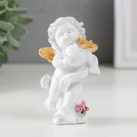 Сувенир полистоун "Белоснежный ангел с золотыми крыльями" МИКС 8х4,7х3 см Сувенир полистоун "Белоснежный ангел с золотыми крыльями" МИКС 8х4,7х3 см