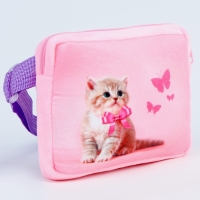 Сумка детская "Кошечка с бабочками", плюшевая Сумка детская "Кошечка с бабочками", плюшевая