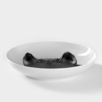 Тарелка фарфоровая глубокая &laquo;Волк&raquo;, 700 мл, d=20,5 см, белая