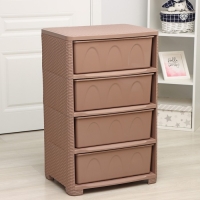 Комод 4-х секционный &laquo;Плетёнка&raquo;, цвет какао