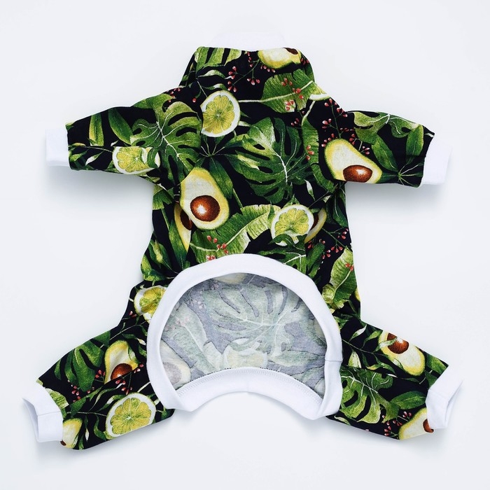 Комбинезон для животных &laquo;&lrm;Авокадо&raquo;&lrm;, XS (ДС 27, ОШ 23-27, ОГ 41-45)