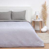 Покрывало LoveLife Tufting: Квадрат цв.серо-сиреневый, 150*220±5см, микрофайбер, 100% п/э Покрывало LoveLife Tufting: Квадрат цв.серо-сиреневый, 150*220±5см, микрофайбер, 100% п/э