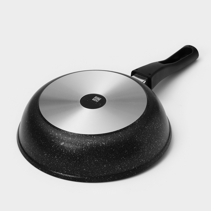 Сковорода, d=24 см, съёмная ручка, антипригарное покрытие, цвет тёмный мрамор Сковорода, d=24 см, съёмная ручка, антипригарное покрытие, цвет тёмный мрамор