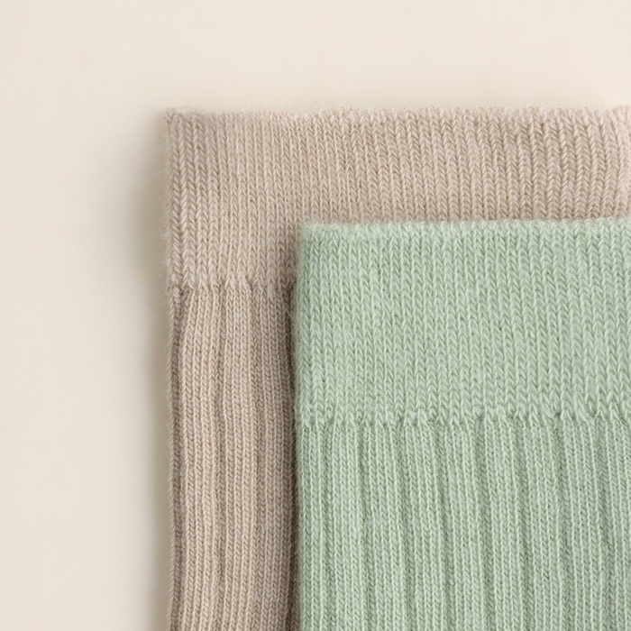 Носки детские 2 пары SL HOME, 6-8 см, молочн/оливк