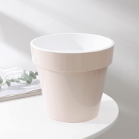 Кашпо для цветов со вставкой «Порто», 2,4 л, цвет жемчужный Кашпо для цветов со вставкой «Порто», 2,4 л, цвет жемчужный