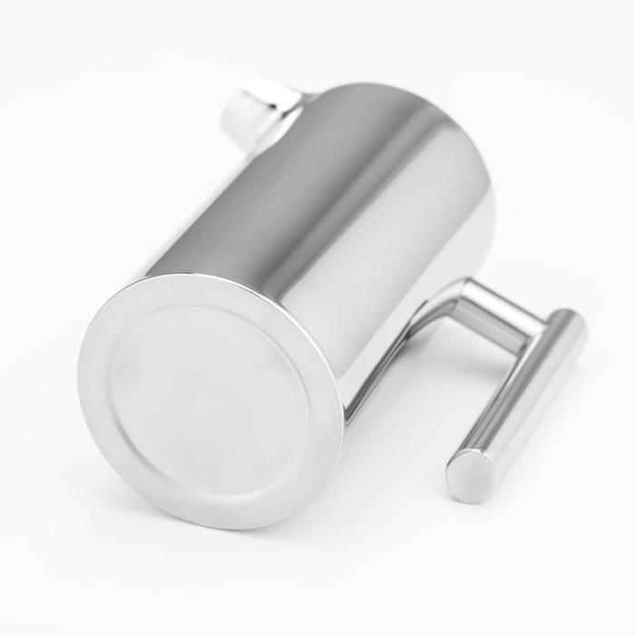 Френч-пресс из нержавеющей стали &laquo;Моко&raquo;, 1 л, цвет хромированный