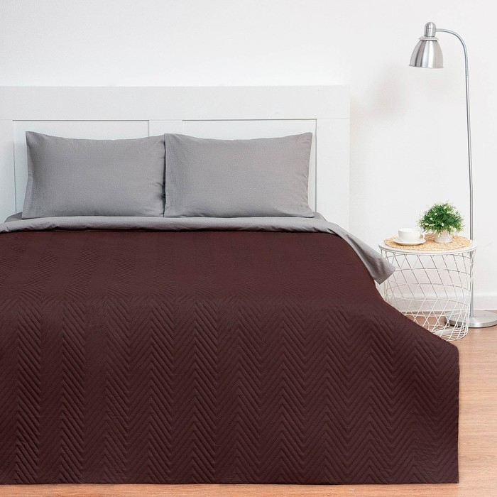 Покрывало 2сп Экономь и Я 180х210&plusmn;5см, цвет коричневый