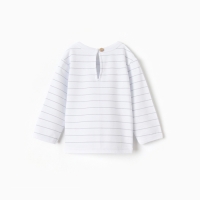 Лонгслив детский MINAKU: Basic Line BABY, цвет белый/светло-серый, рост 62-68