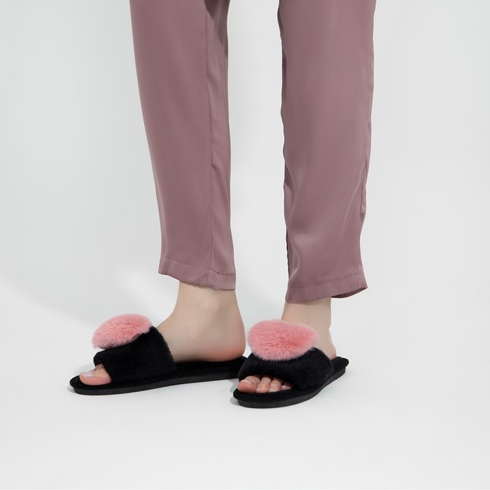 Тапочки женские с открытым носом размер 40-41, цвет розовый